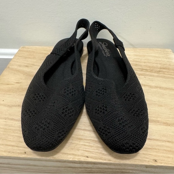 Skechers Black Cleo Snip Sweet Time Slingback Memory Foam Flats 8 - Picture 6 of 6